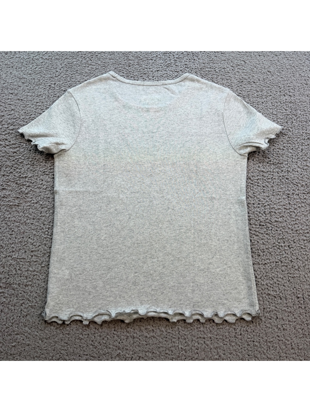 NWT Family Fun Rainbow Stripe Ringer T-Shirt Gray Junior S Lettuce Hem Pride Tee - Picture 2 of 6